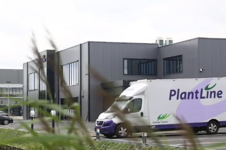 One of our sales vans next to our Dutch office and warehouse.