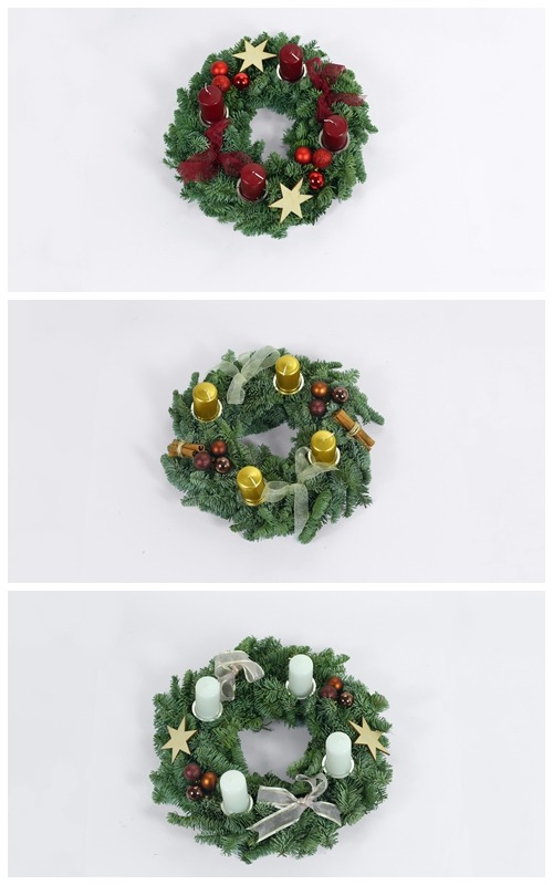 Picture of Advent wreath in mix colors 40-CM-WREATH-HALF