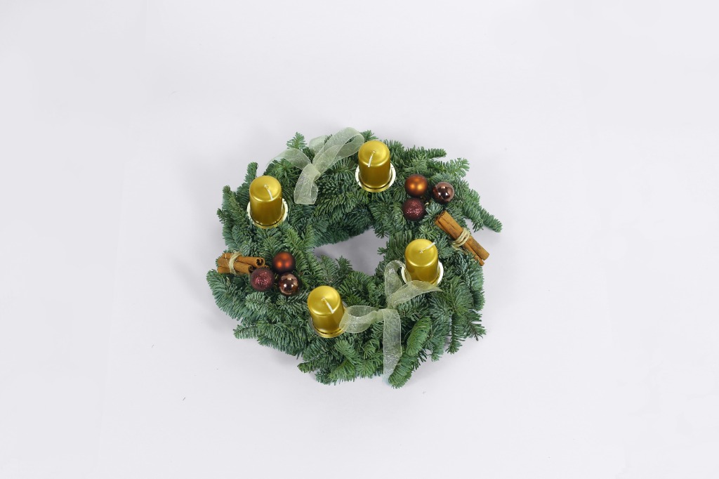 Picture of Advent wreath GOLD 25-CM-WREATH-HALF