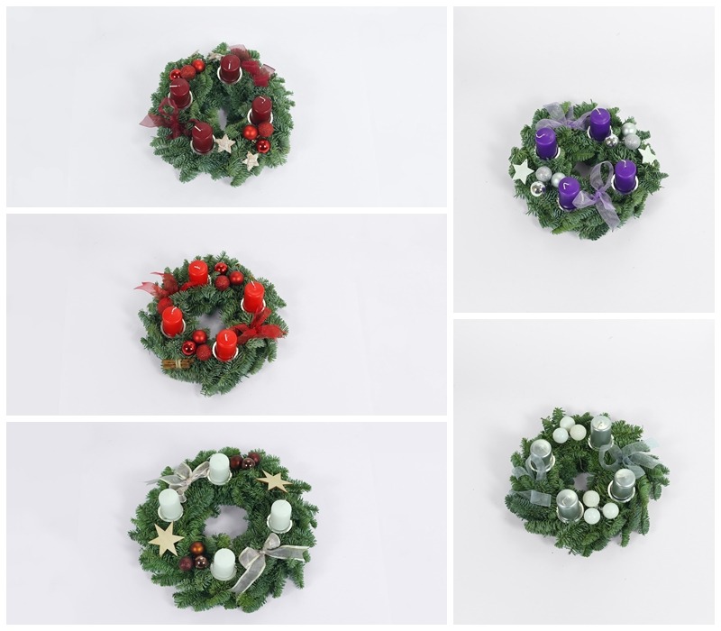 Picture of Advent wreath in mix colors 30CM/WREATH