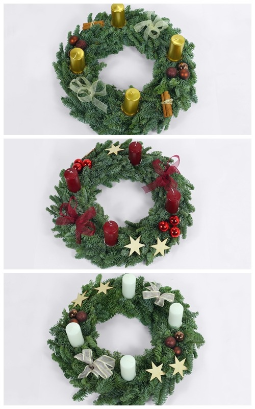 Picture of Advent wreath in mix colors 50-CM-WREATH-HALF