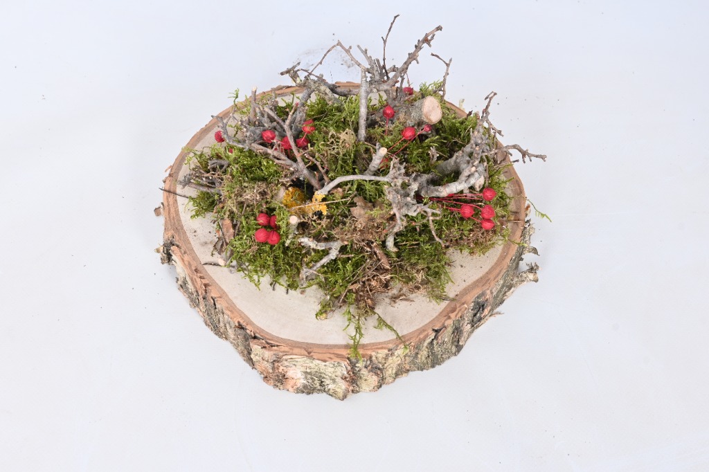 Picture of Birch decoration with moss L